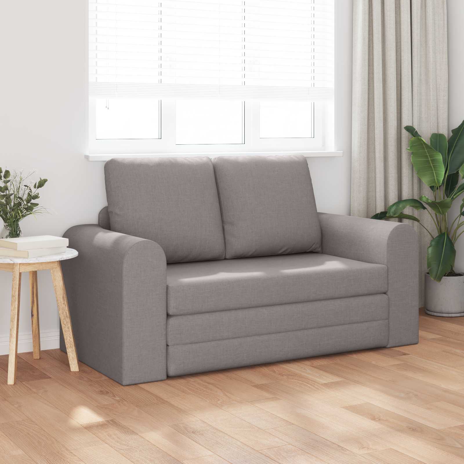 Κρεβάτι καναπές Taupe 148 x 71 x 83 εκ. ύφασμα
