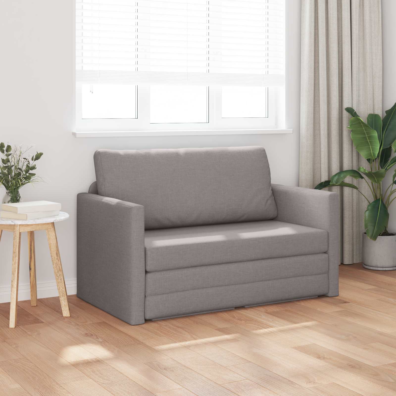 Κρεβάτι καναπές Taupe 124 x 71 x 78 εκ ύφασμα
