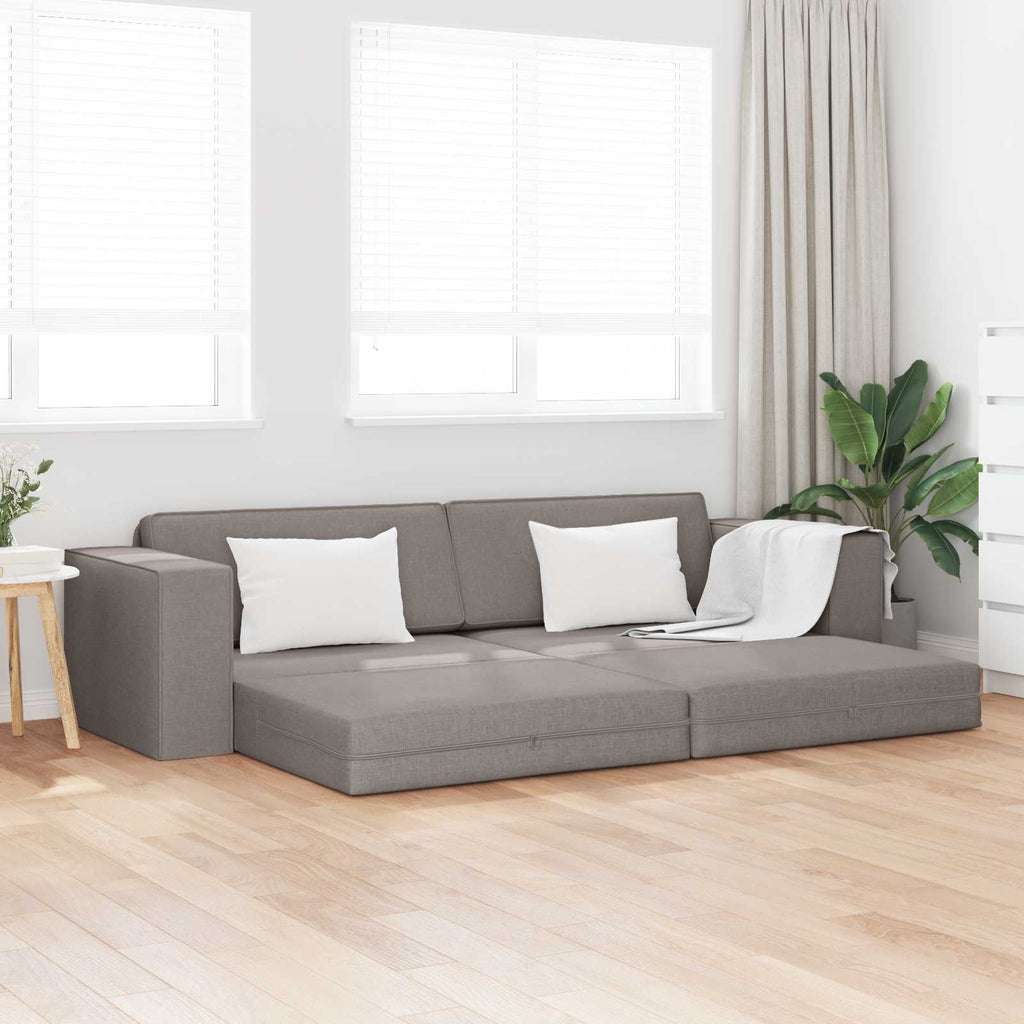 Κρεβάτι καναπές Taupe 245 x 78 x 77 εκ. ύφασμα
