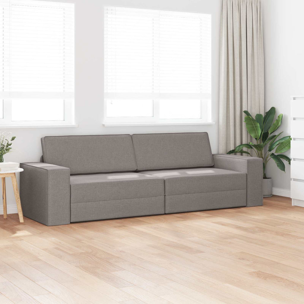 Κρεβάτι καναπές Taupe 245 x 78 x 77 εκ. ύφασμα