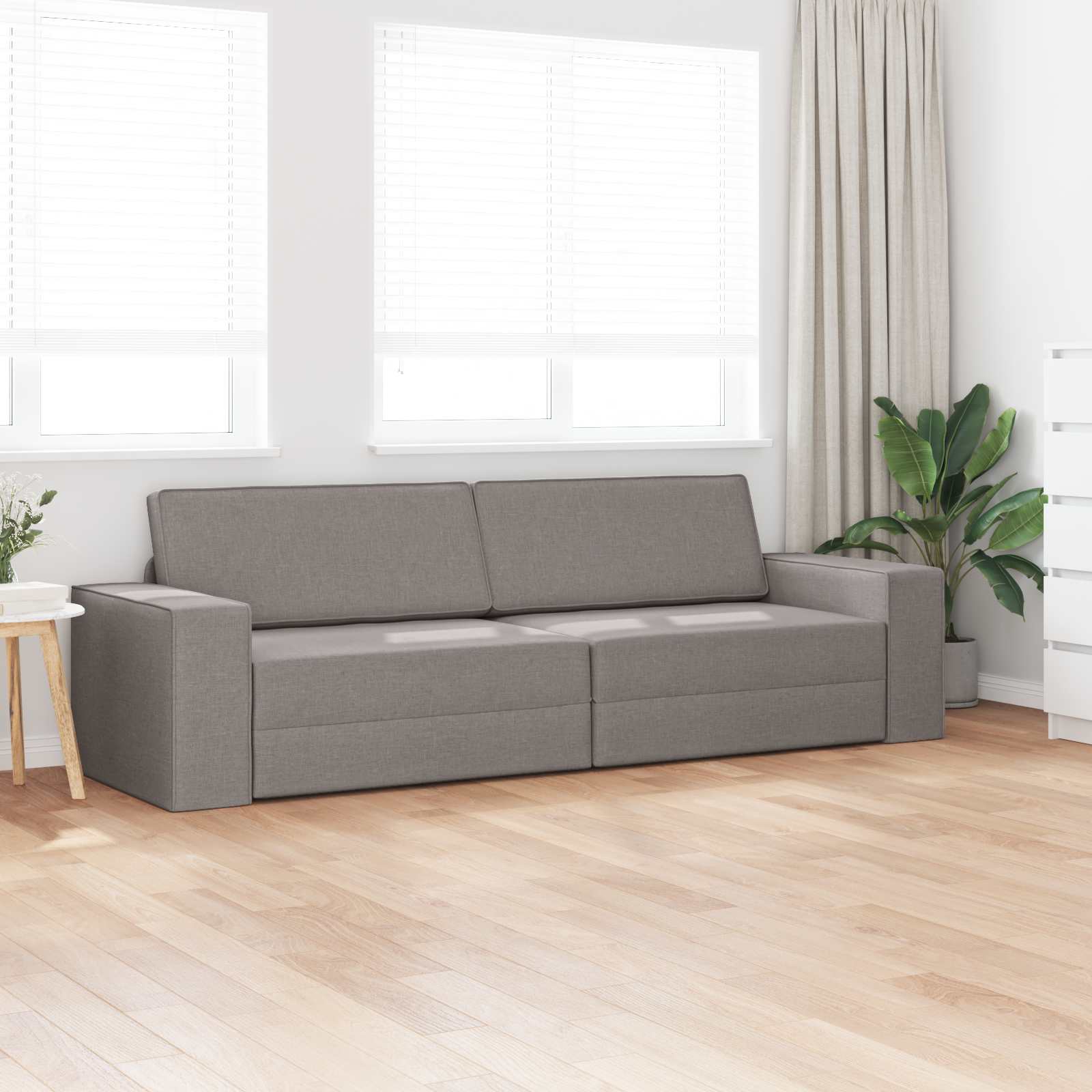 Κρεβάτι καναπές Taupe 245 x 78 x 77 εκ. ύφασμα