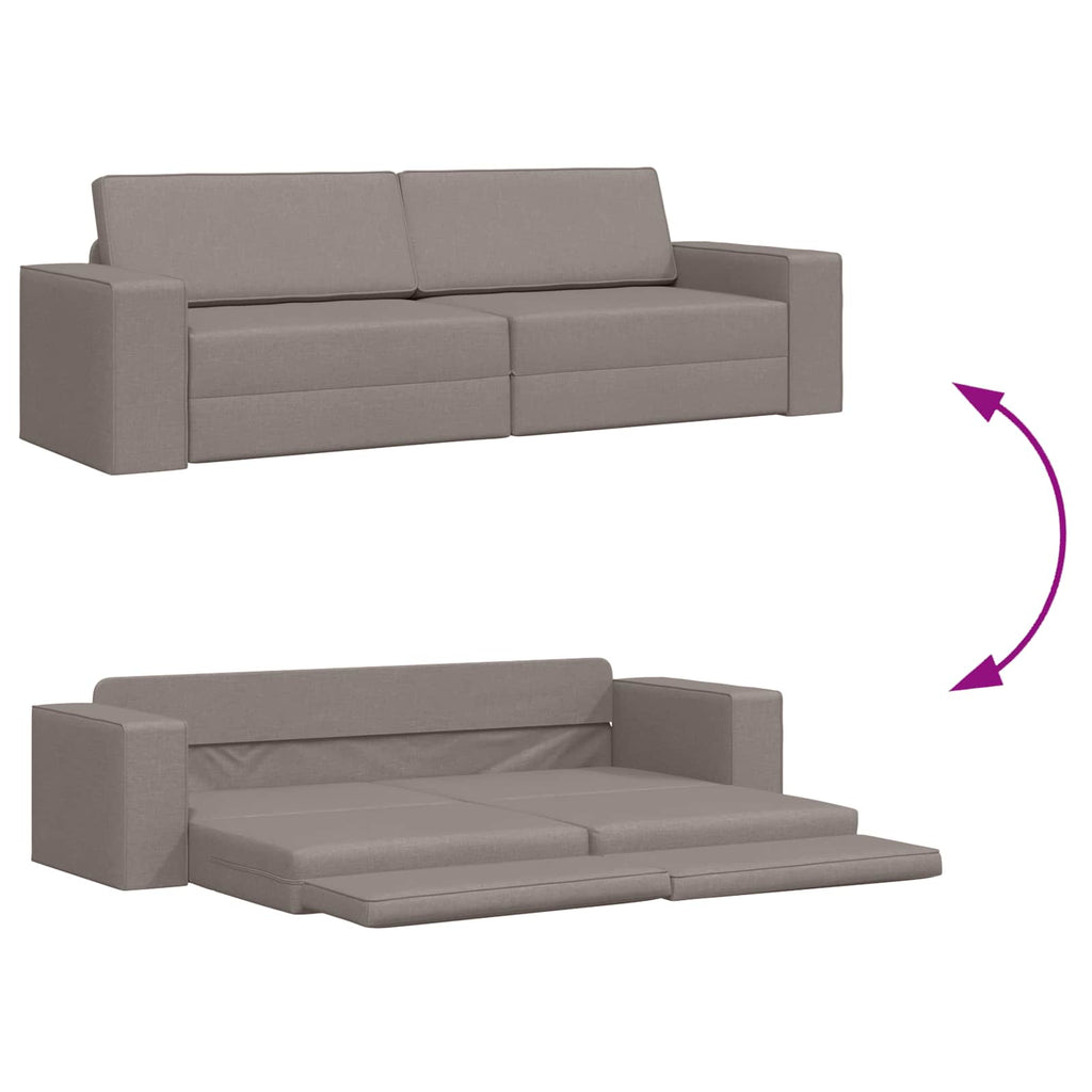 Κρεβάτι καναπές Taupe 245 x 78 x 77 εκ. ύφασμα