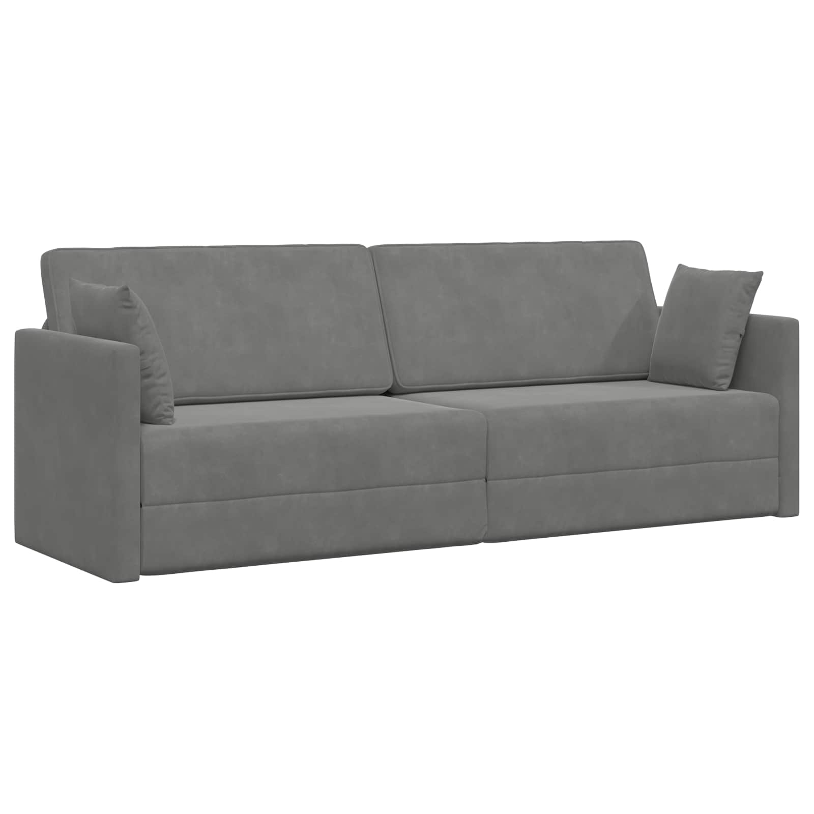 Καναπές-κρεβάτι δαπέδου Σκούρο Γκρι 213 x 70 x 77 εκ Βελούδο