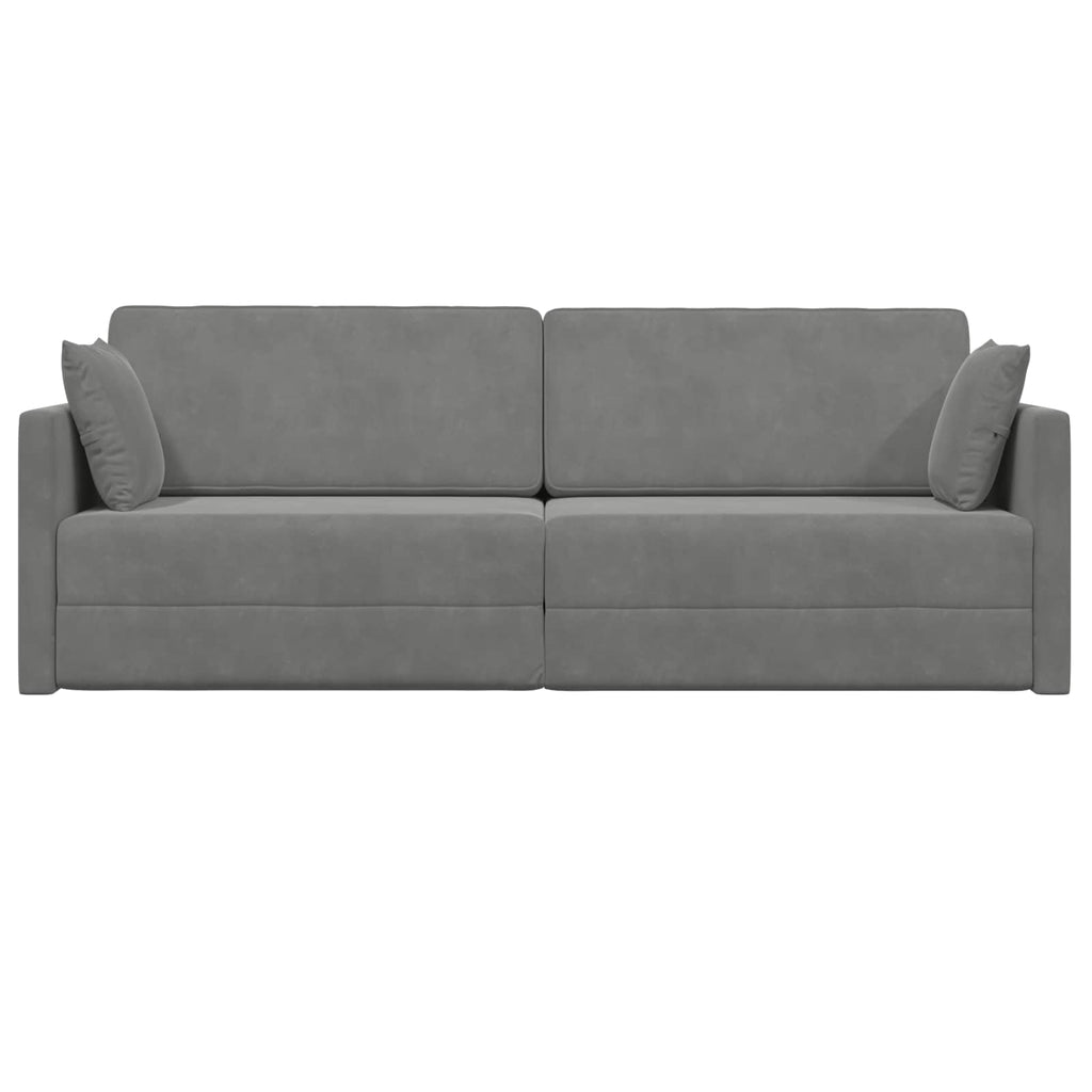 Καναπές-κρεβάτι δαπέδου Σκούρο Γκρι 213 x 70 x 77 εκ Βελούδο