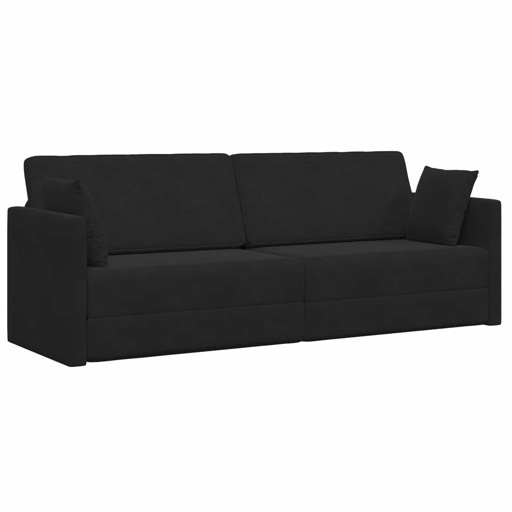 Καναπές-κρεβάτι δαπέδου Μαύρο 213 x 70 x 77 εκ Βελούδο