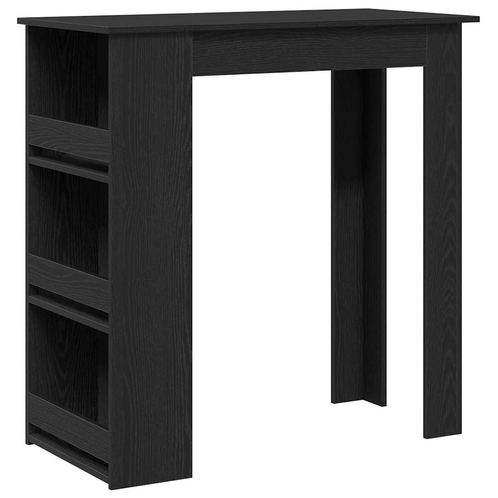 Τραπέζι Bar με Σχάρα αποθήκευσης Μαύρη Δρυς 102x50x103,5 cm