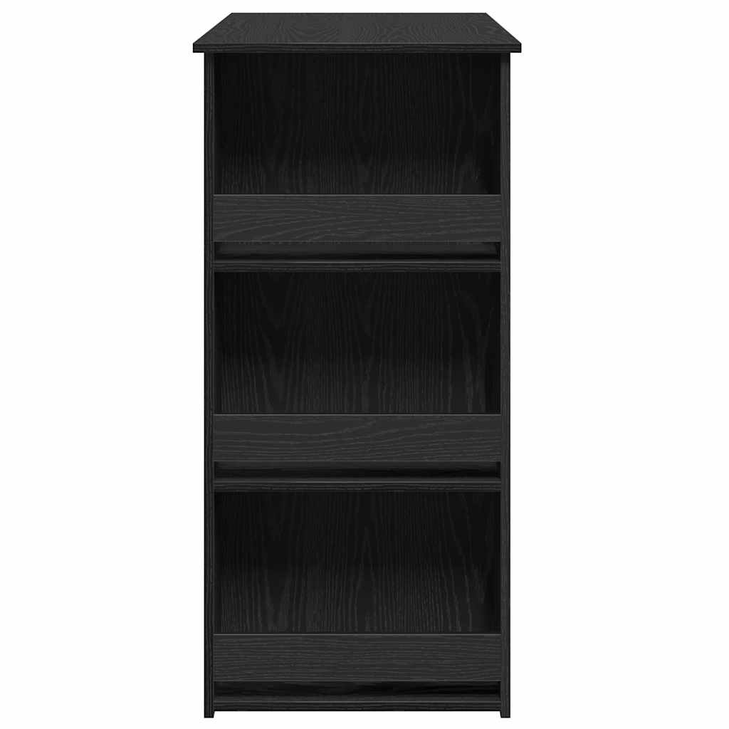 Τραπέζι Bar με Σχάρα αποθήκευσης Μαύρη Δρυς 102x50x103,5 cm