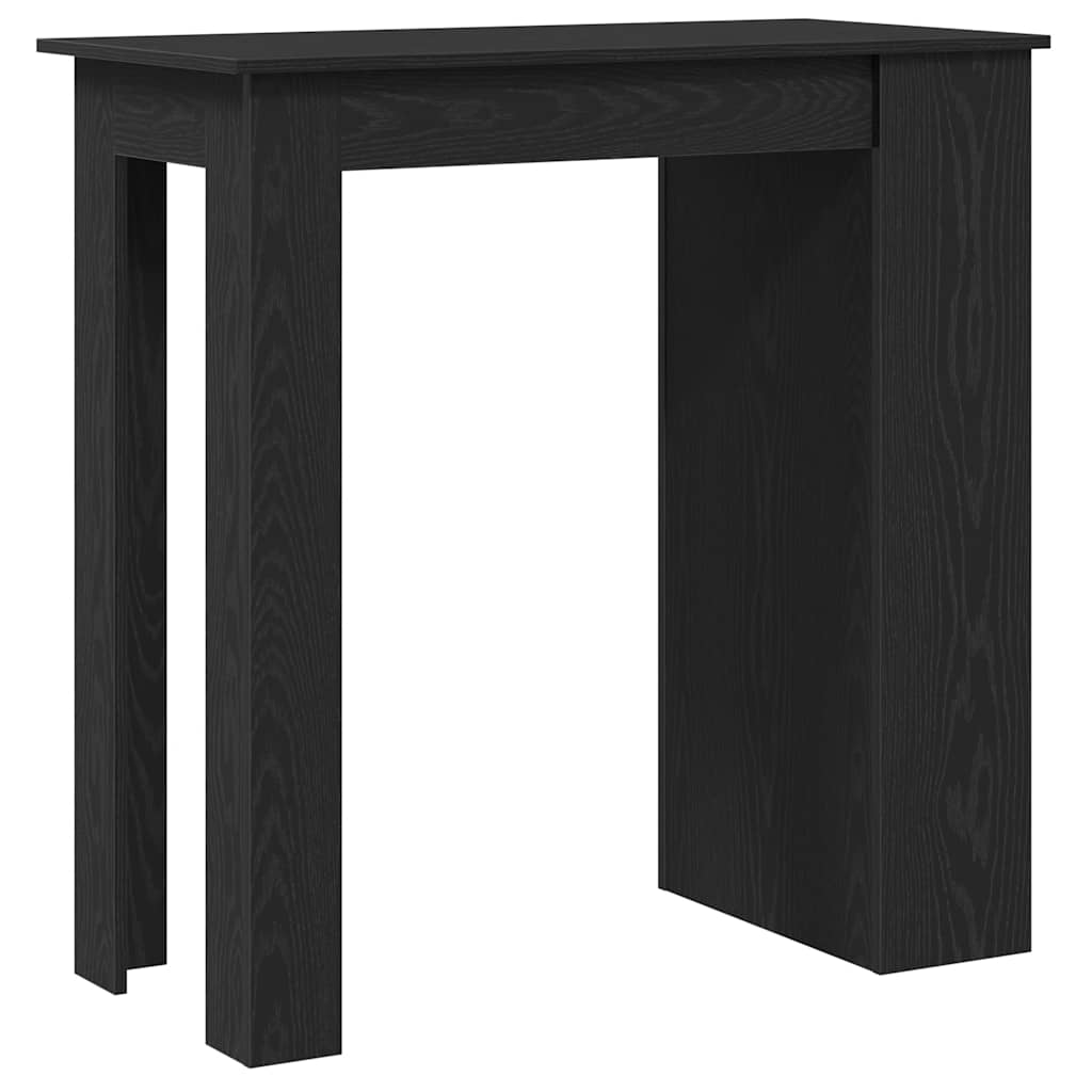 Τραπέζι Bar με Σχάρα αποθήκευσης Μαύρη Δρυς 102x50x103,5 cm