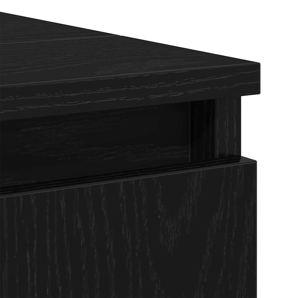 Ντουλάπα Νιπτήρα Mπάνιου Μαύρη Οξυά 58 x 33 x 60 εκ.