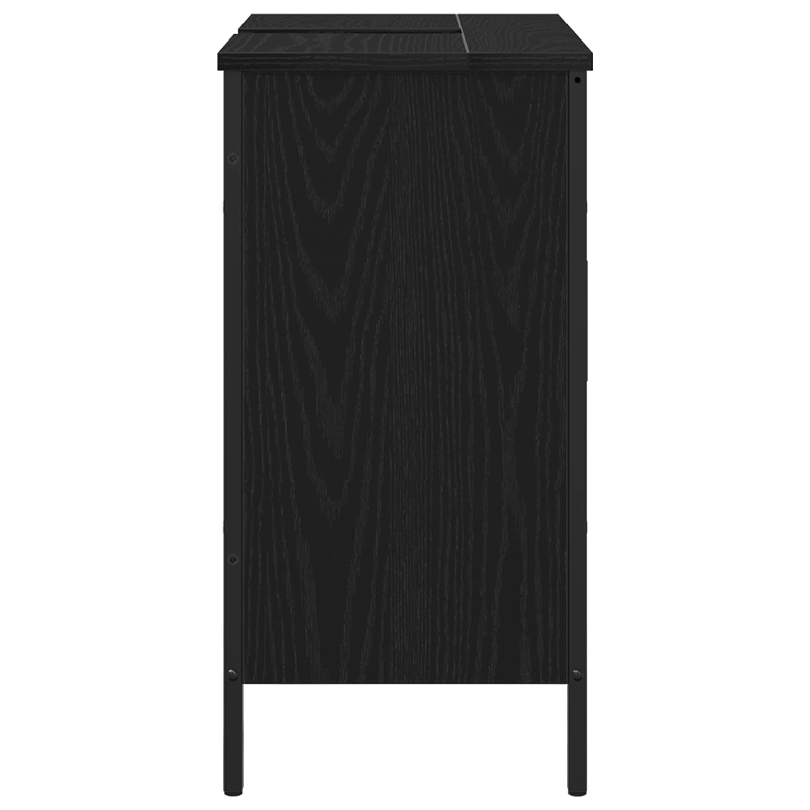 Ντουλάπα Νιπτήρα Mπάνιου Μαύρη Οξυά 60 x 30 x 60 cm