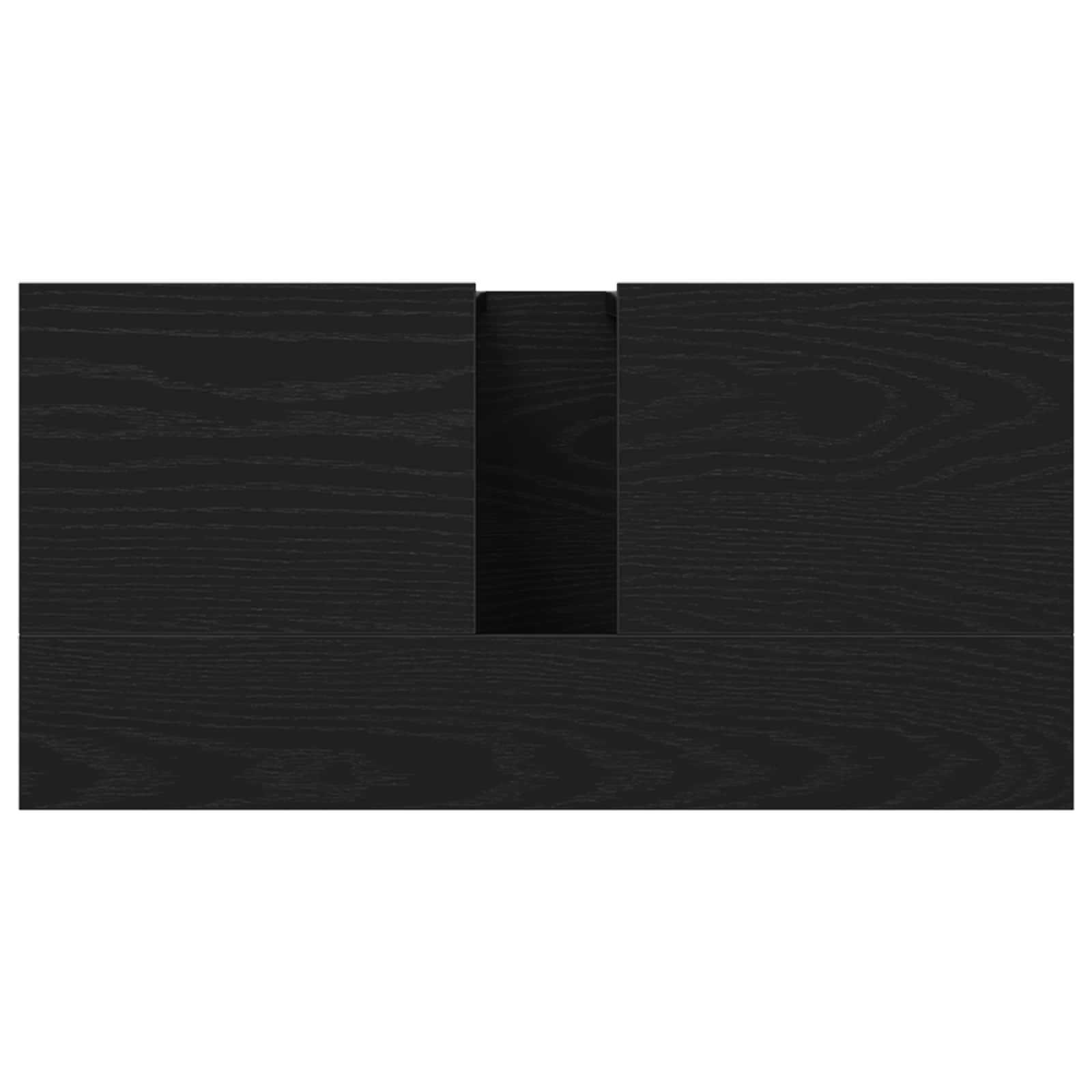 Ντουλάπα Νιπτήρα Mπάνιου Μαύρη Οξυά 60 x 30 x 60 cm