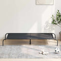 Ανυψωμένο κρεβάτι σκύλου Μαύρο 150x90x20 cm Textilene ατσάλι