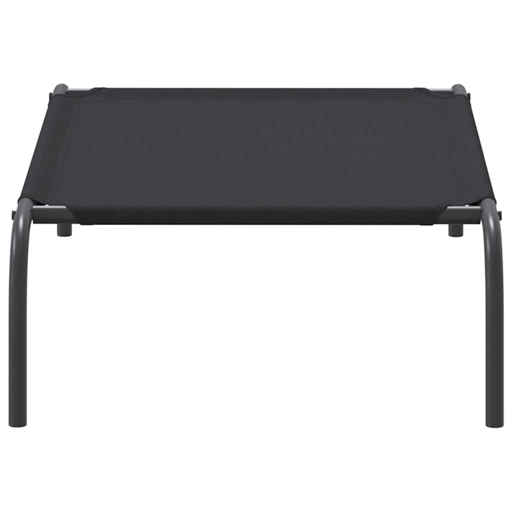 Ανυψωμένο κρεβάτι σκύλου μαύρο 90x50x20 cm ύφασμα Οξφόρδης