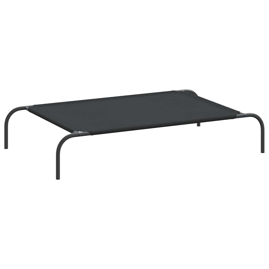 Ανυψωμένο κρεβάτι σκύλου μαύρο 110x65x20 cm ύφασμα Οξφόρδης