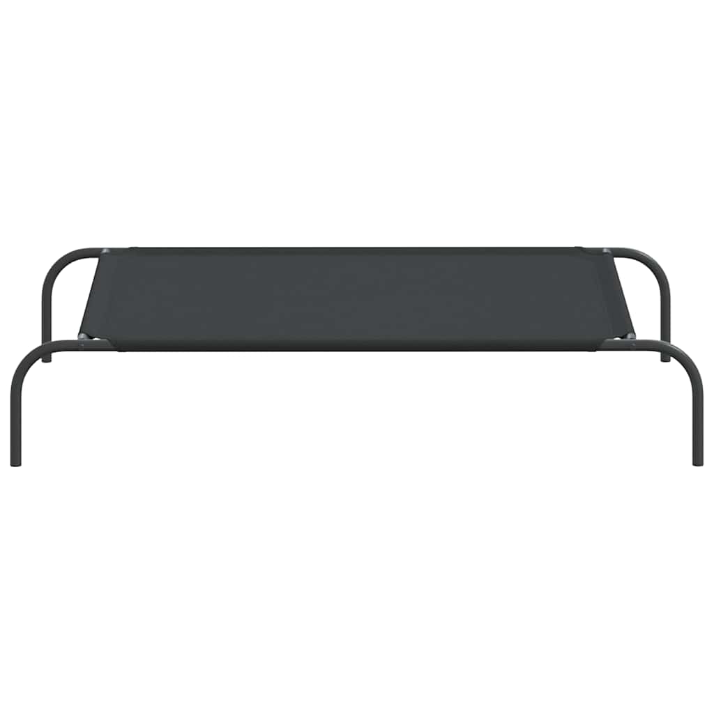 Ανυψωμένο κρεβάτι σκύλου μαύρο 110x65x20 cm ύφασμα Οξφόρδης