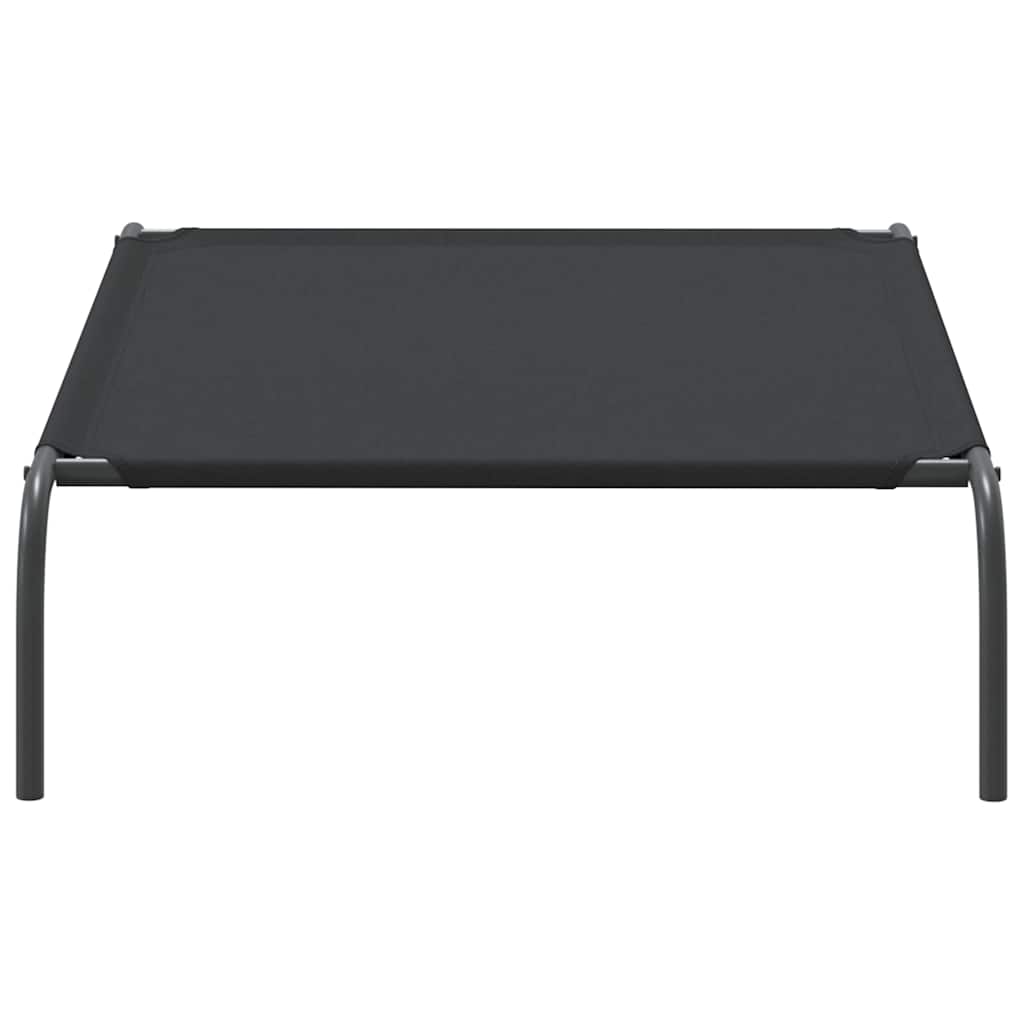 Ανυψωμένο κρεβάτι σκύλου μαύρο 110x65x20 cm ύφασμα Οξφόρδης