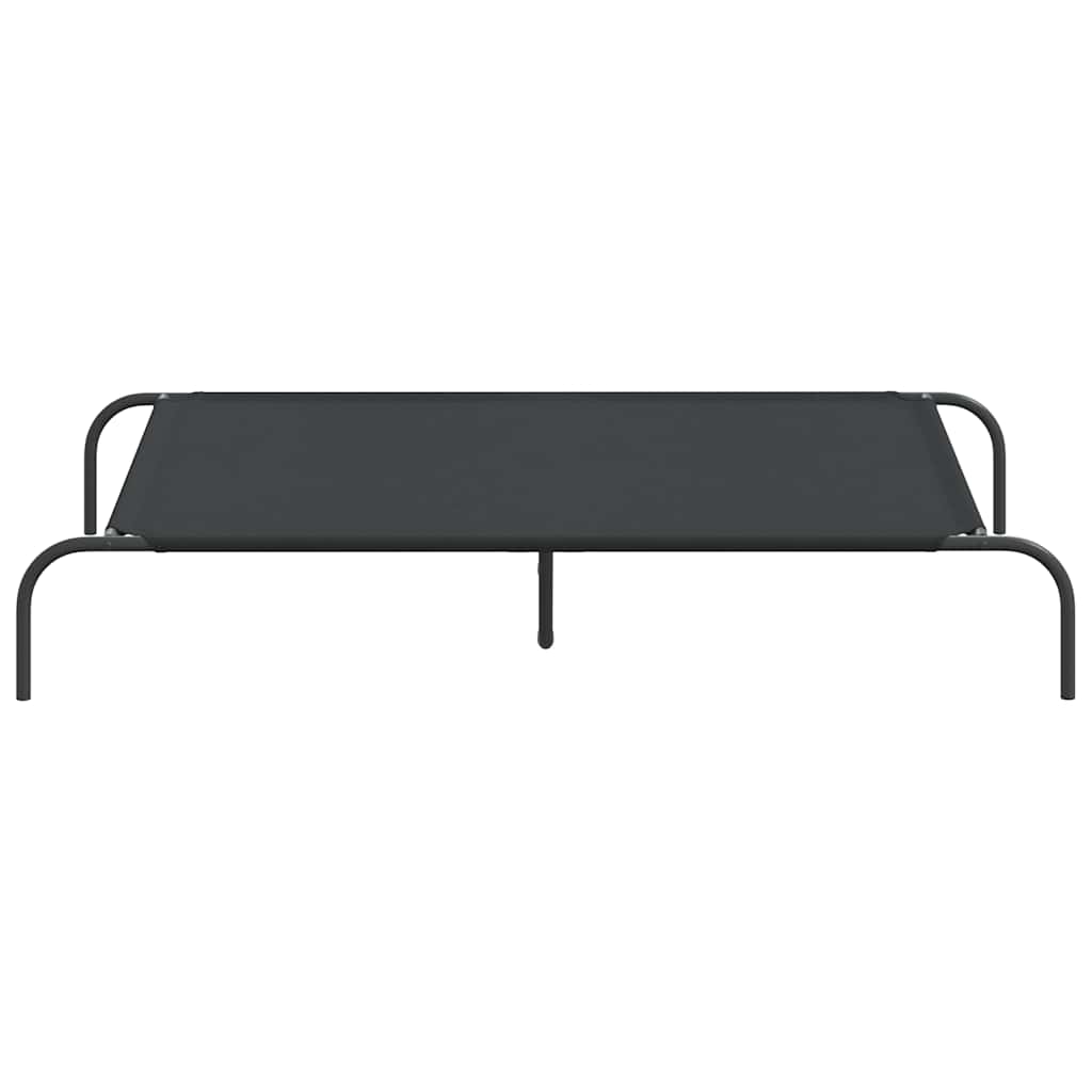 Ανυψωμένο κρεβάτι σκύλου μαύρο 130x80x20 cm ύφασμα Οξφόρδης