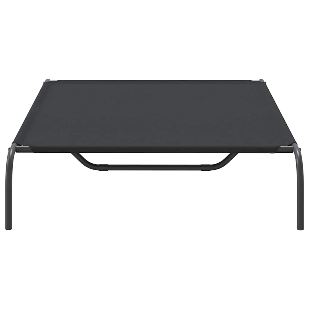 Ανυψωμένο κρεβάτι σκύλου μαύρο 130x80x20 cm ύφασμα Οξφόρδης