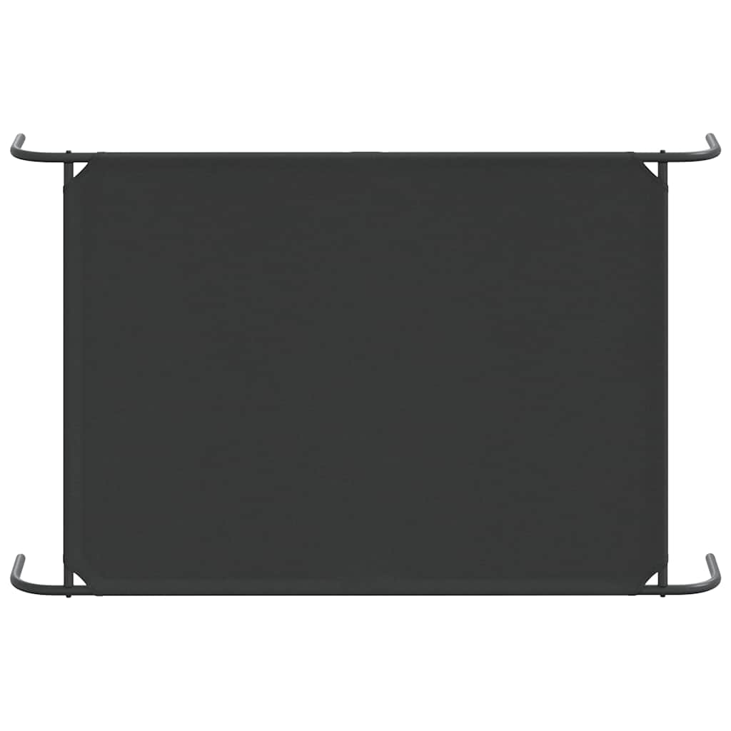 Ανυψωμένο κρεβάτι σκύλου μαύρο 130x80x20 cm ύφασμα Οξφόρδης