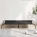 Ανυψωμένο κρεβάτι σκύλου μαύρο 130x80x20 cm ύφασμα Οξφόρδης
