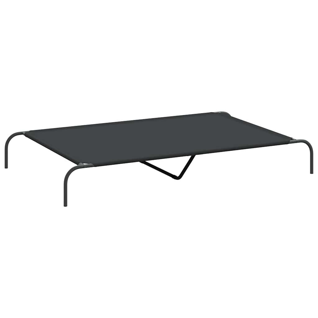 Ανυψωμένο κρεβάτι σκύλου μαύρο 150x90x20 cm ύφασμα Οξφόρδης