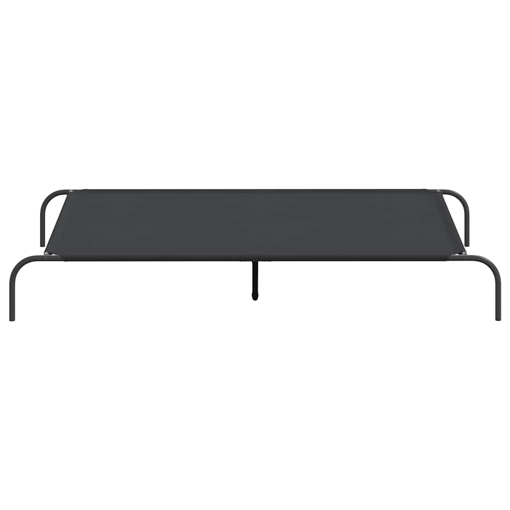 Ανυψωμένο κρεβάτι σκύλου μαύρο 150x90x20 cm ύφασμα Οξφόρδης