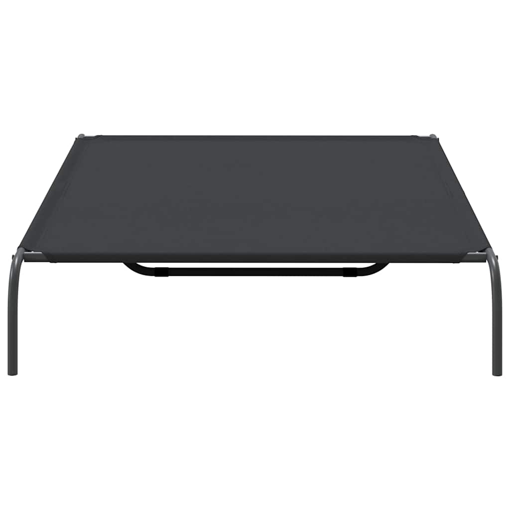 Ανυψωμένο κρεβάτι σκύλου μαύρο 150x90x20 cm ύφασμα Οξφόρδης