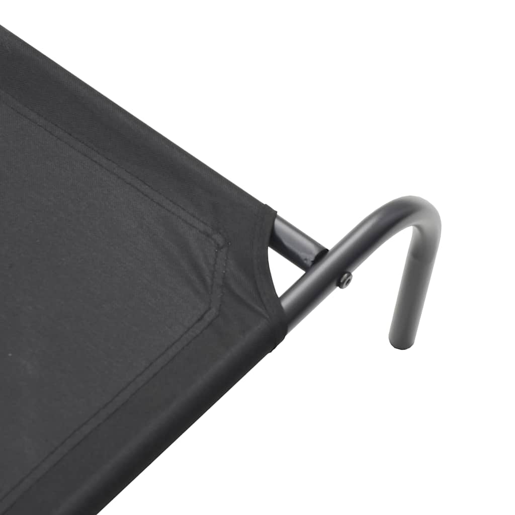 Ανυψωμένο κρεβάτι σκύλου μαύρο 150x90x20 cm ύφασμα Οξφόρδης