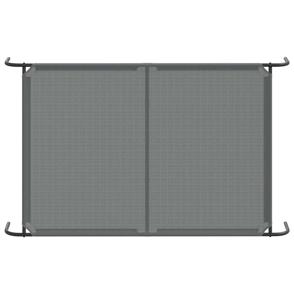 Ανυψωμένο κρεβάτι σκύλου γκρι 150x90x20 cm Textilene και χάλυβα