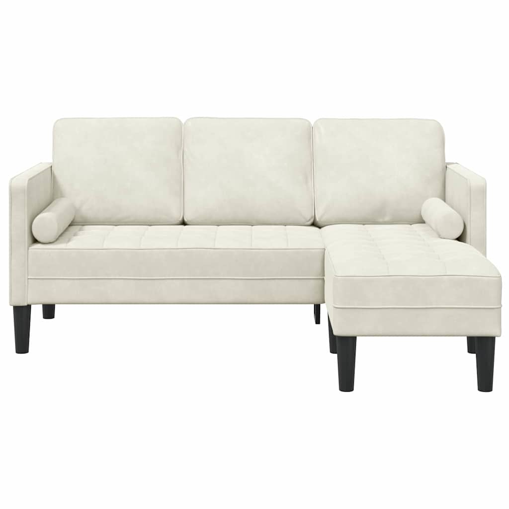 Σετ Καναπέ με μαξιλάρι Κρεμ Πολυεστέρας