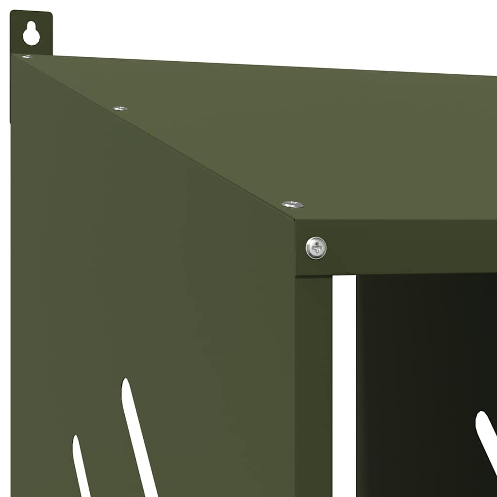 Κουτί φωλιάσματος κοτόπουλου 6διαμερίσματα Ελαιοπράσινο μέταλλο