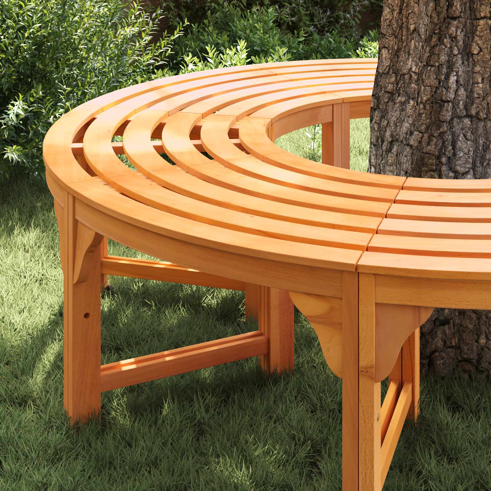 Παγκάκι Δέντρου 8 -Seater 2 τμχ. 160 x 80 x 45cm Φυσικό