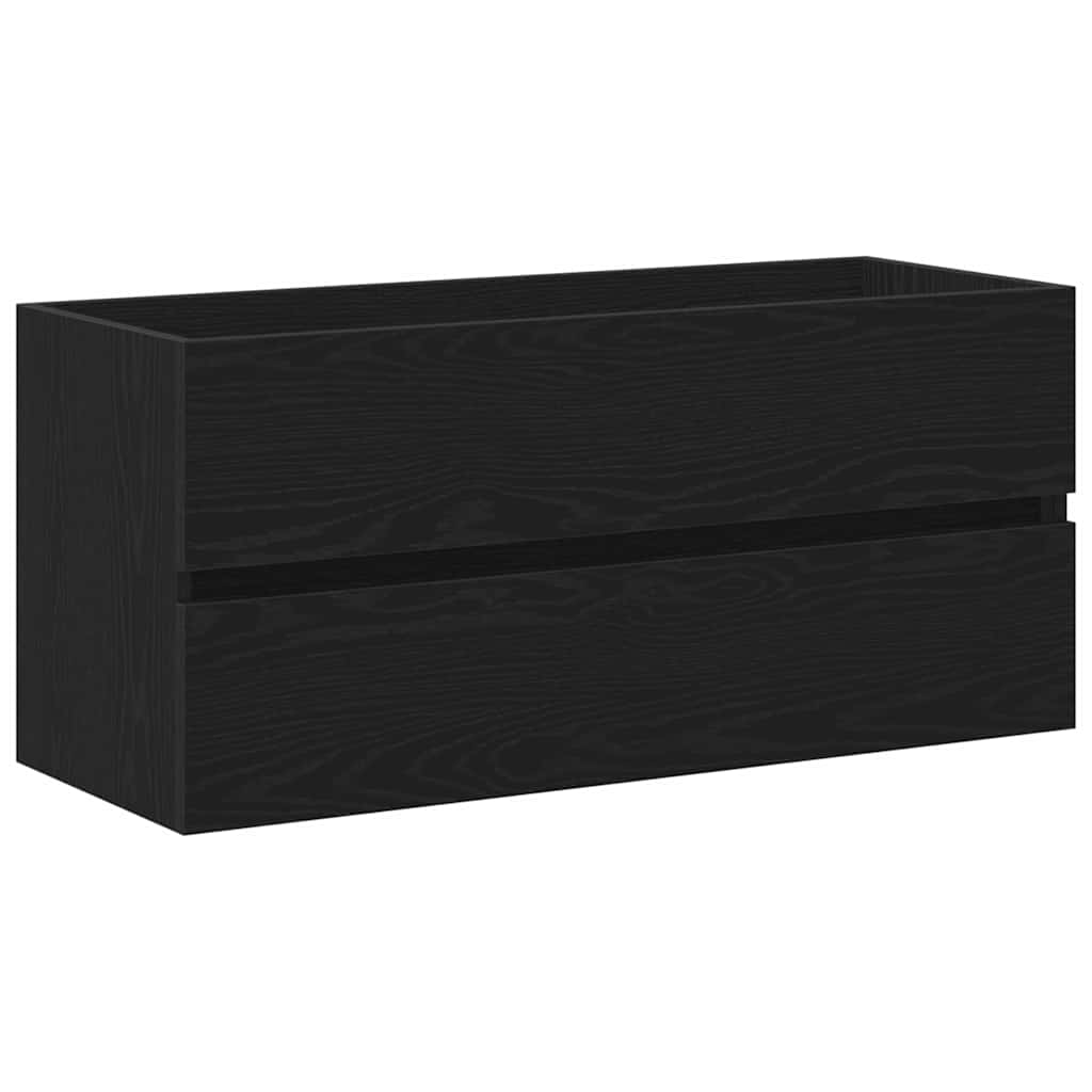 Ντουλάπα Νιπτήρα Mπάνιου Μαύρη Οξυά 100 x 39 x 62 εκ