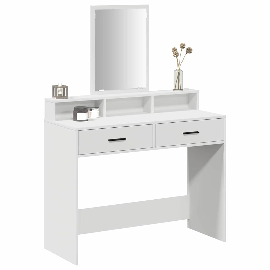 Τραπέζι περιποίησης Λευκό 100 x 41 x 140 εκ. Επεξεργασμένο Ξύλο