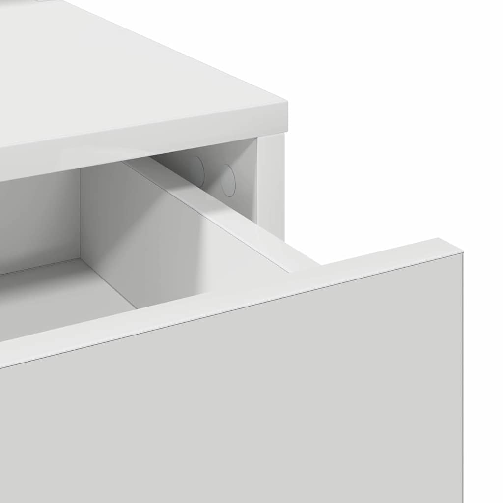 Τραπέζι περιποίησης Λευκό 50 x 41 x 140 εκ. Επεξεργασμένο Ξύλο