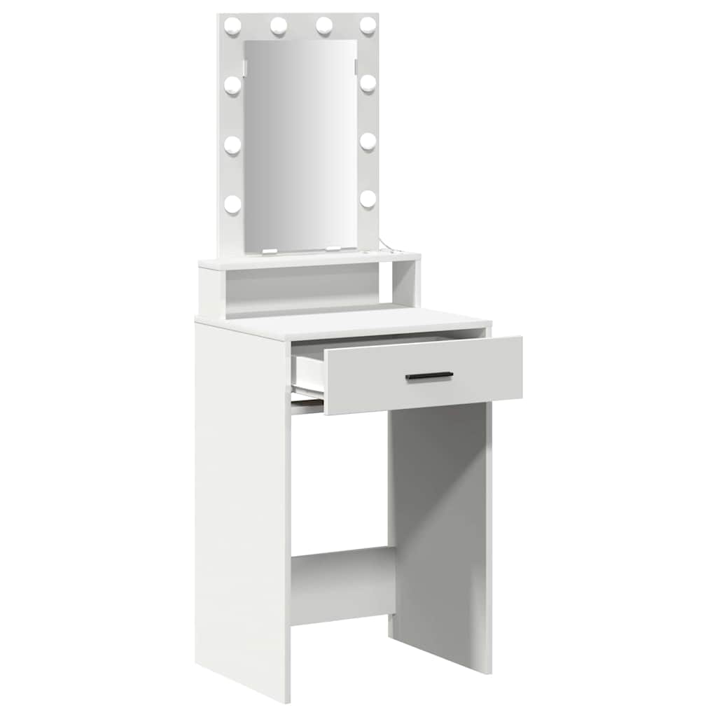 Τραπέζι περιποίησης Λευκό 50 x 41 x 140 εκ. Επεξεργασμένο Ξύλο