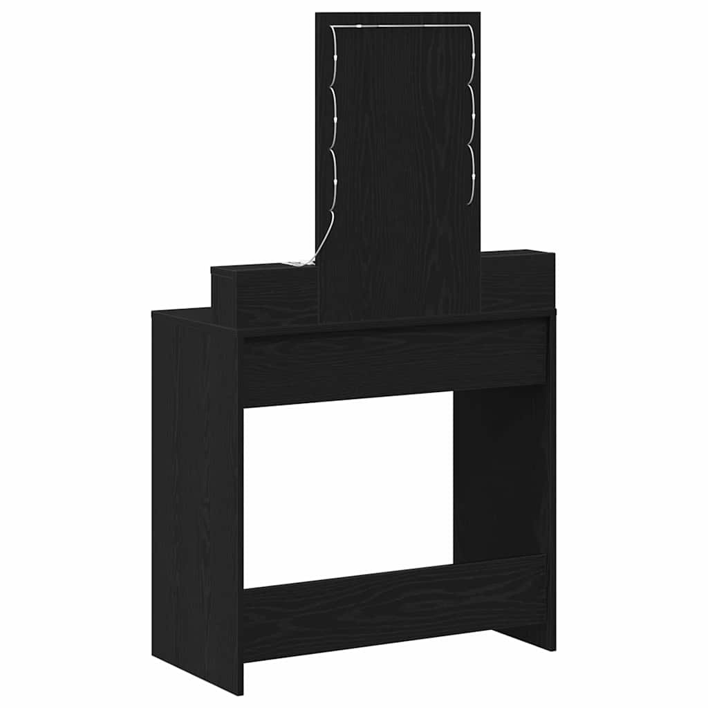Τραπέζι περιποίησης Μαύρο 79 x 41 x 140 εκ. Επεξεργασμένο Ξύλο
