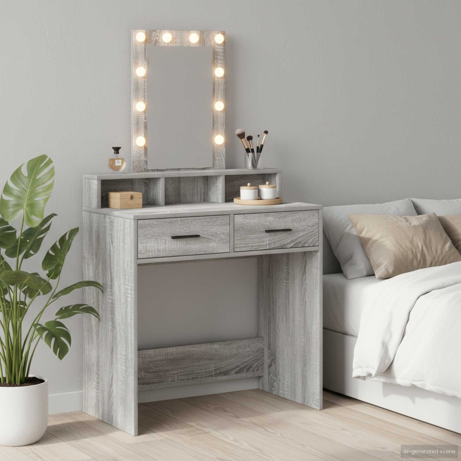 Τραπέζι περιποίησης Γκρι 79 x 41 x 140 εκ. Επεξεργασμένο Ξύλο
