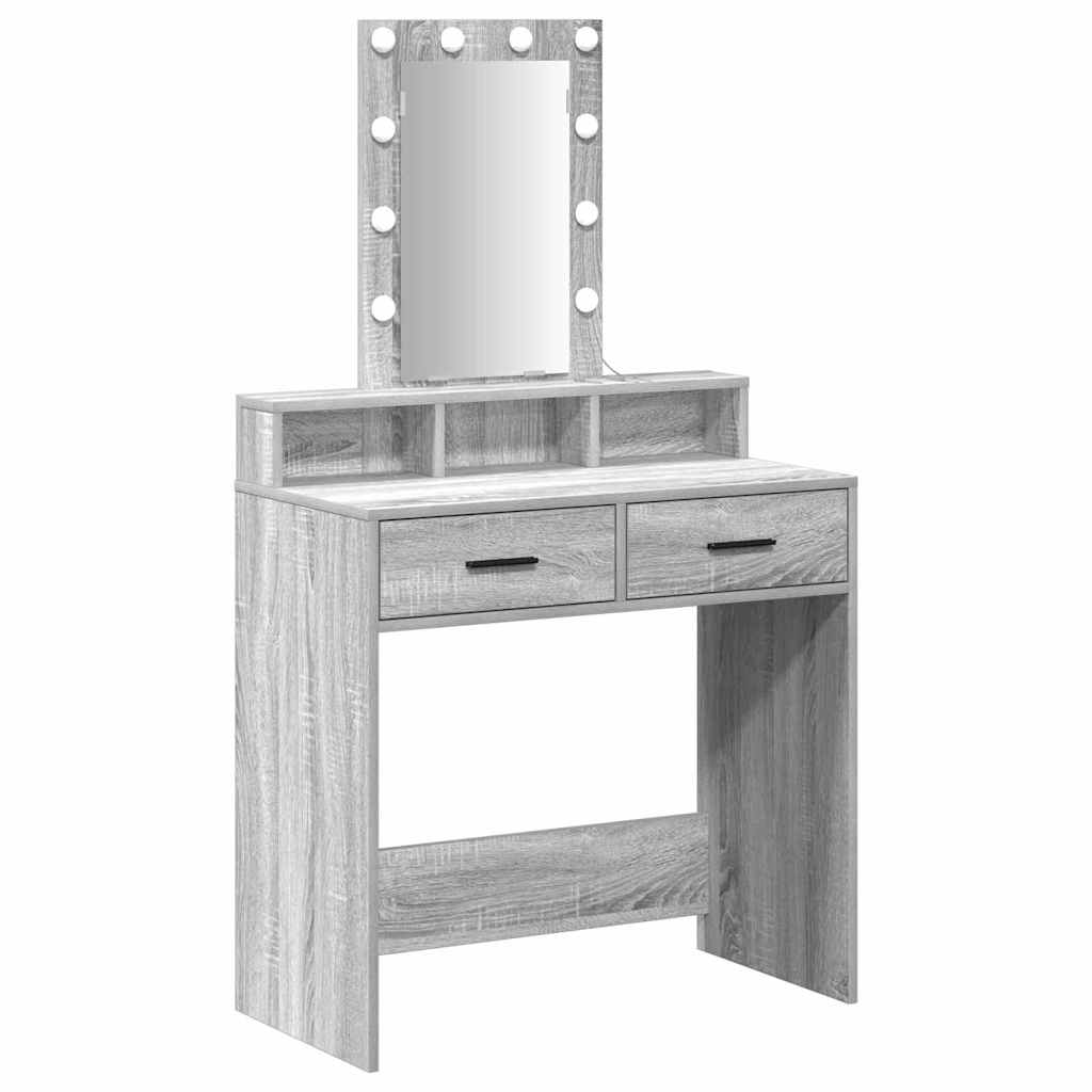 Τραπέζι περιποίησης Γκρι 79 x 41 x 140 εκ. Επεξεργασμένο Ξύλο