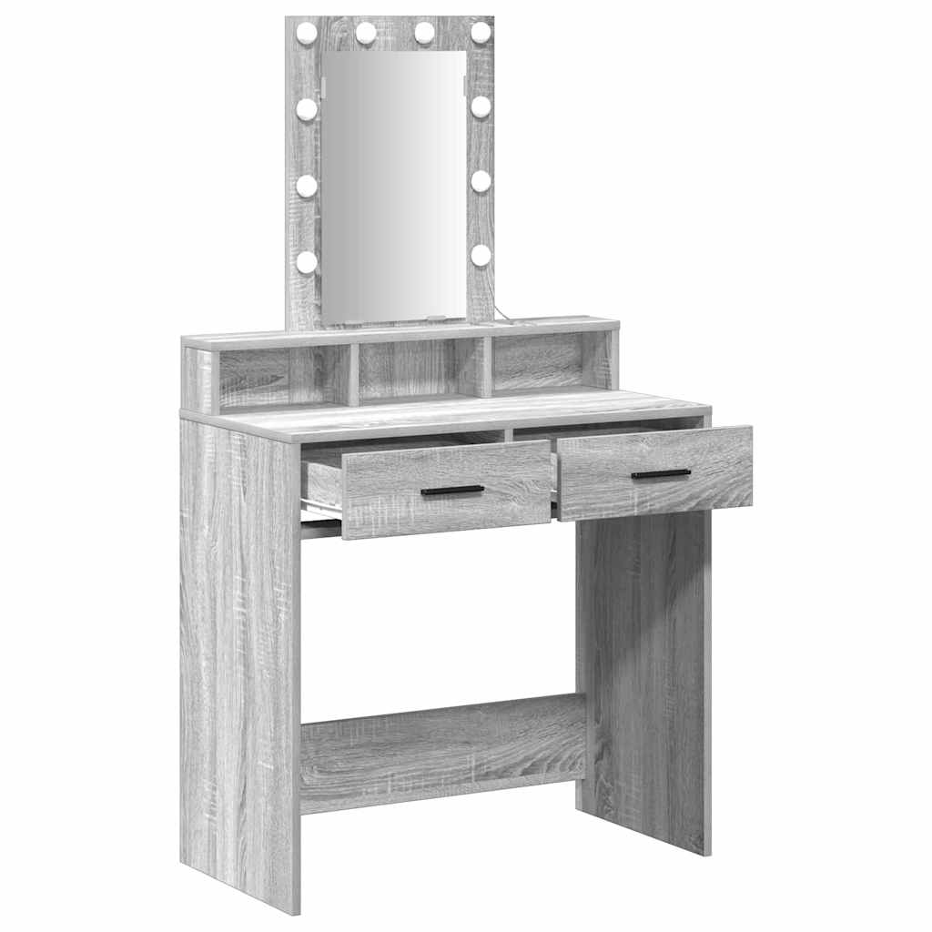 Τραπέζι περιποίησης Γκρι 79 x 41 x 140 εκ. Επεξεργασμένο Ξύλο