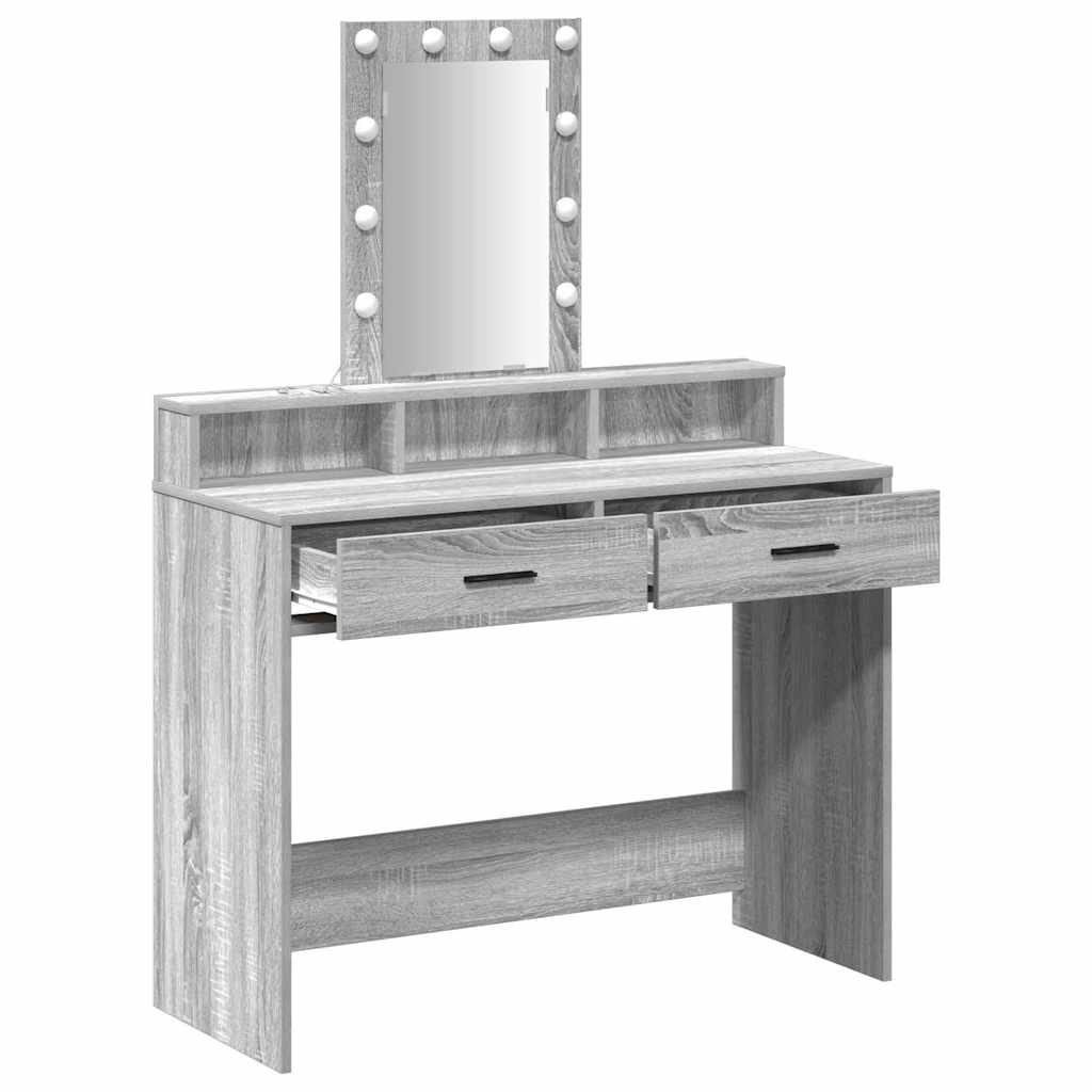 Τραπέζι περιποίησης Γκρι 100 x 41 x 140 εκ. Επεξεργασμένο Ξύλο