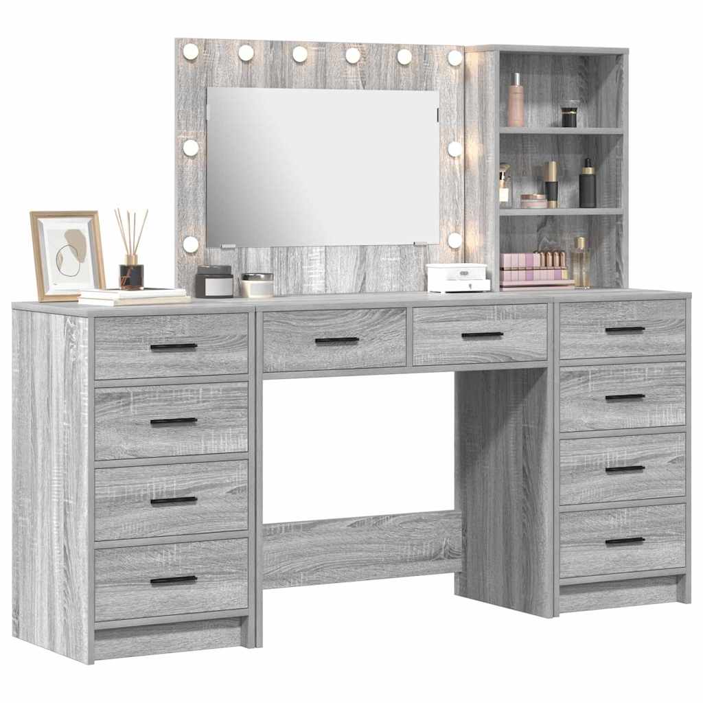 Τραπέζι περιποίησης 3 τμχ. Γκρίζο Σονομα 78,5 x 41 x 135 εκ