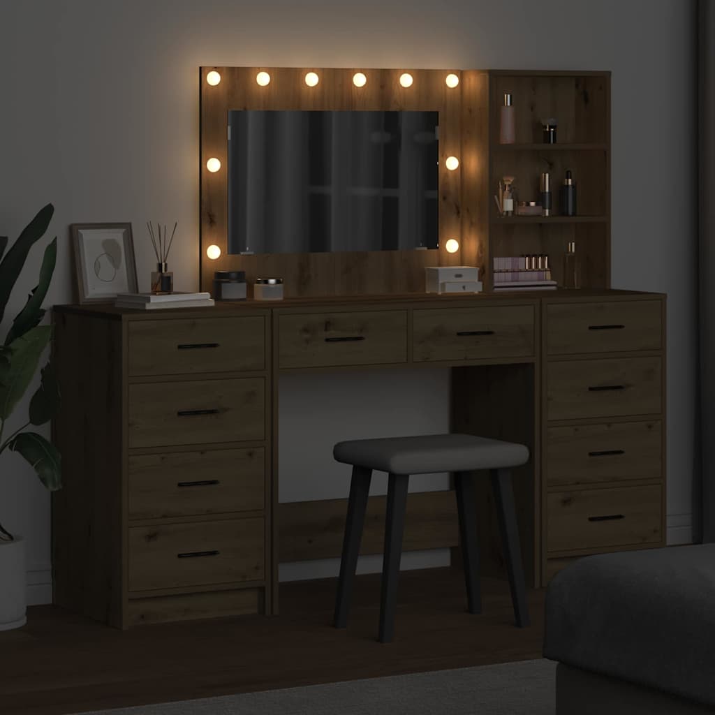 Τραπέζι περιποίησης 3 τμχ. Artisan Oak 78,5 x 41 x 135 εκ