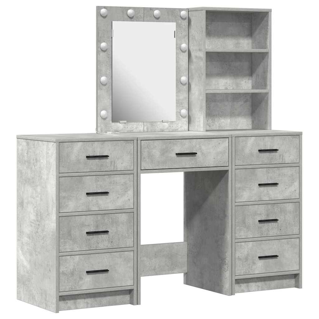 Τραπέζι περιποίησης 3 τμχ. Γκρι 40 x 41 x 135 εκ.