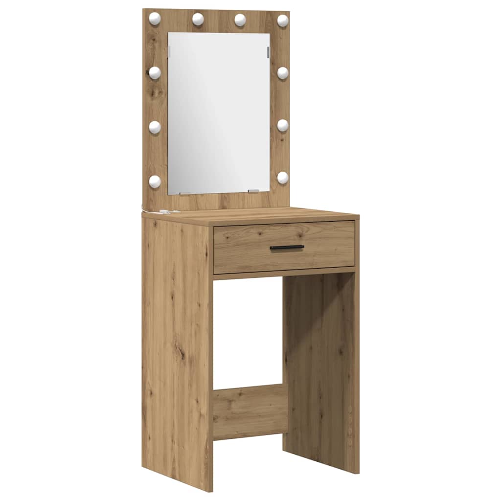 Σετ Τραπέζι Ντυσίματος με LED 2 τμχ. Artisan Oak
