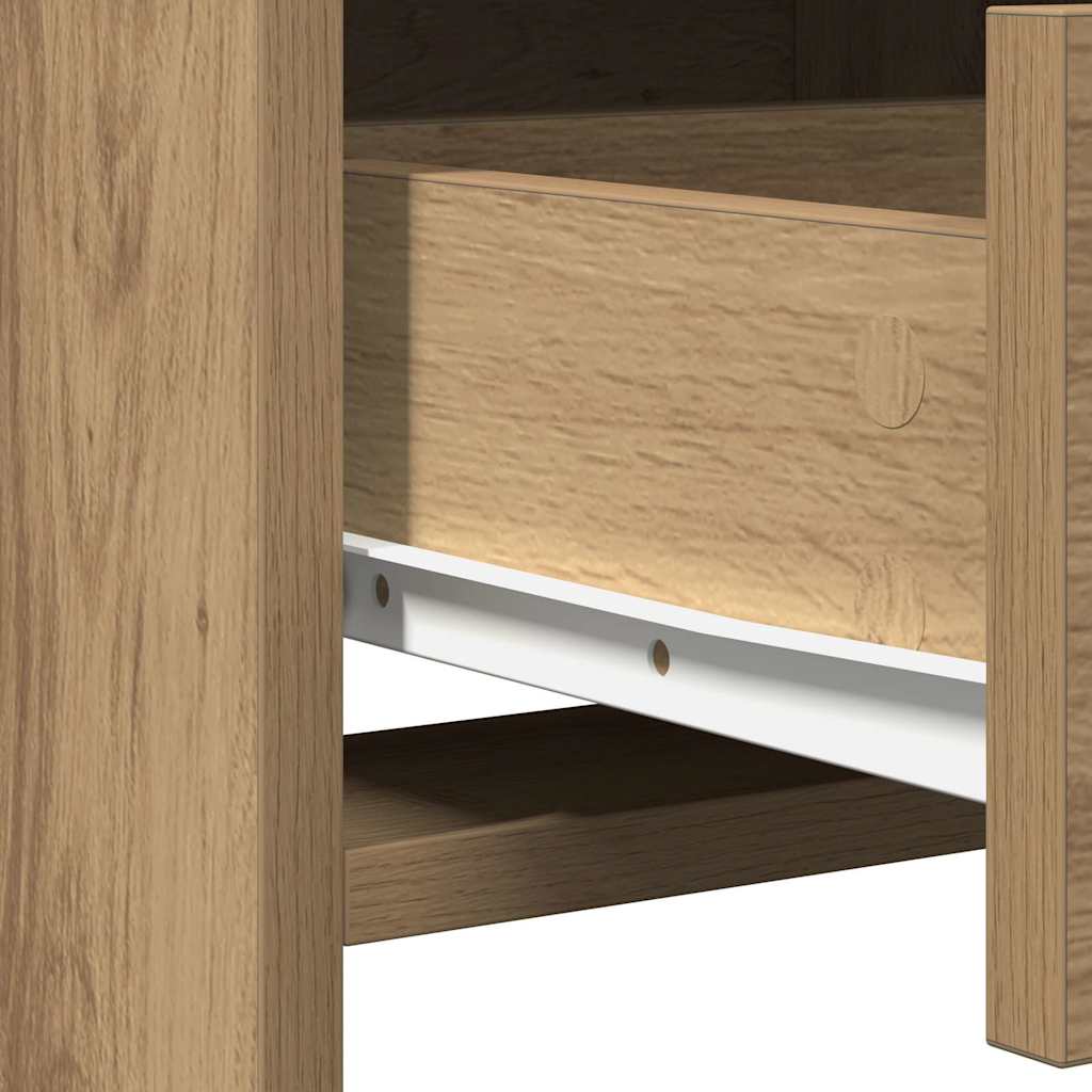 Σετ Τραπέζι Ντυσίματος με LED 3 τμχ. Artisan Oak