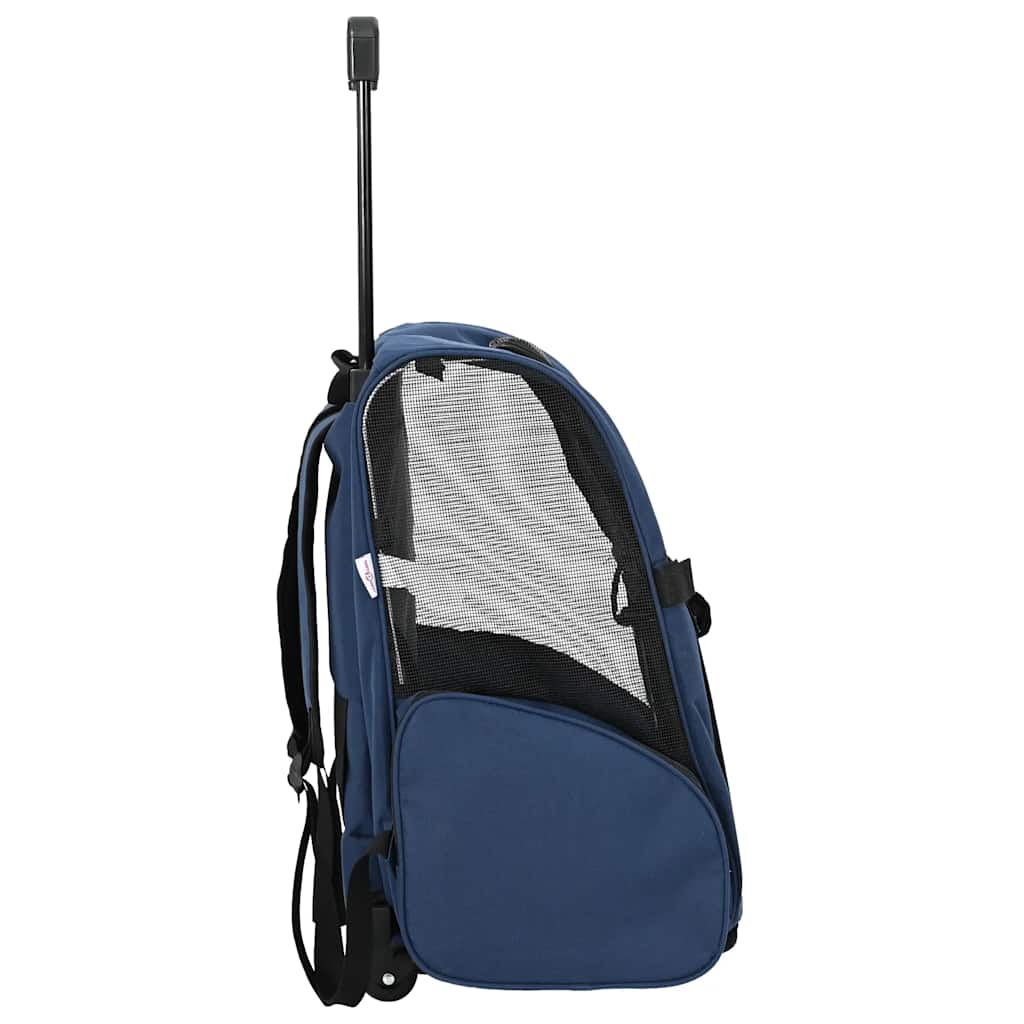 Καρότσι Κατοικίδιων 3 σε 1 Μπλε 48x32x(57-106) εκ. από Ύφασμα Oxford