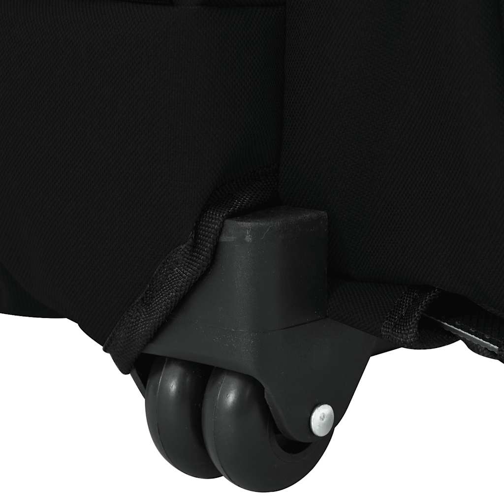 Καρότσι Κατοικίδιων 3 σε 1 Μαύρο Ύφασμα Oxford 48x32x(57-106) εκ.