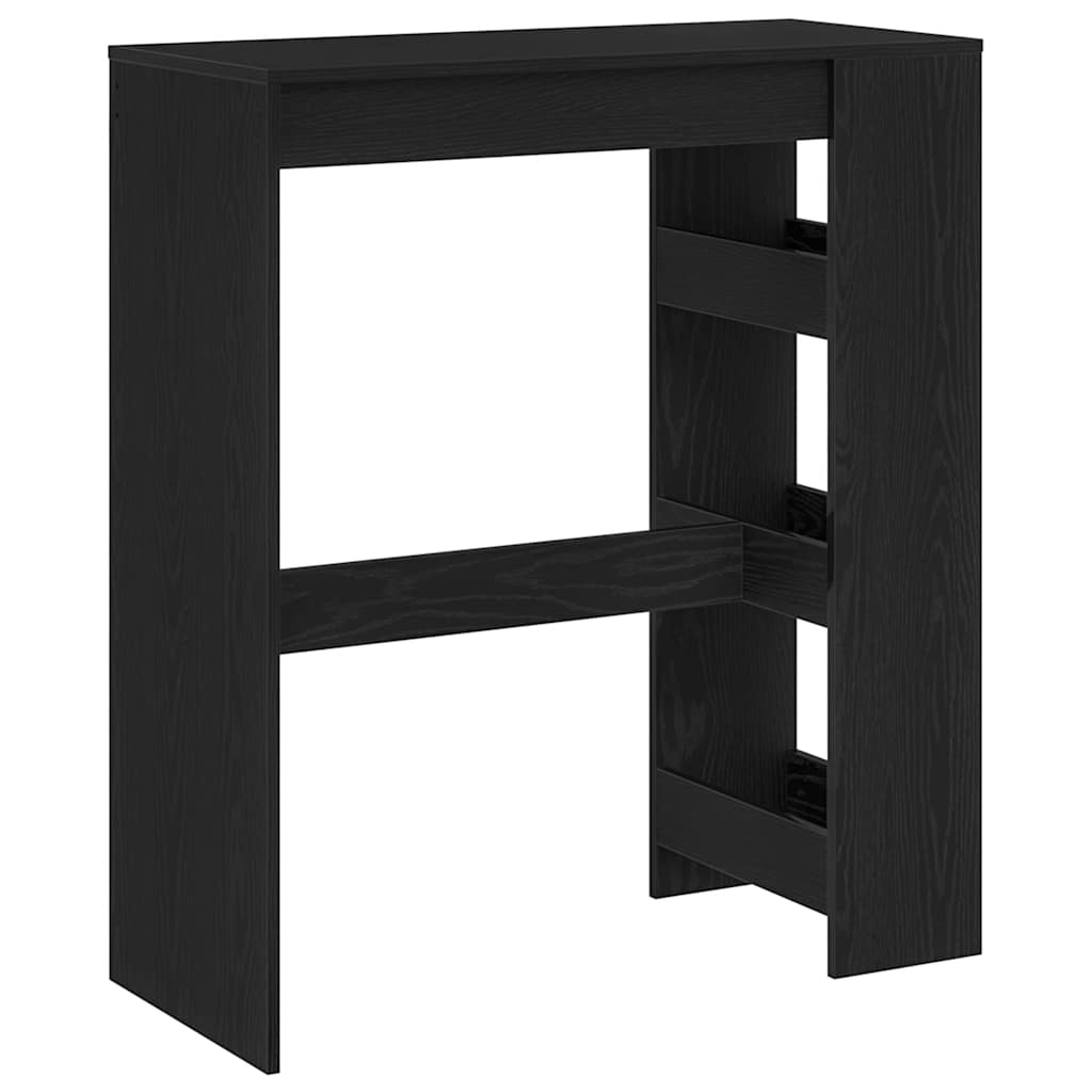 Τραπέζι Μπαρ με Ράφια από Μαύρη Δρυς 90x40x103,5 εκ. από Τεχνητό Ξύλο