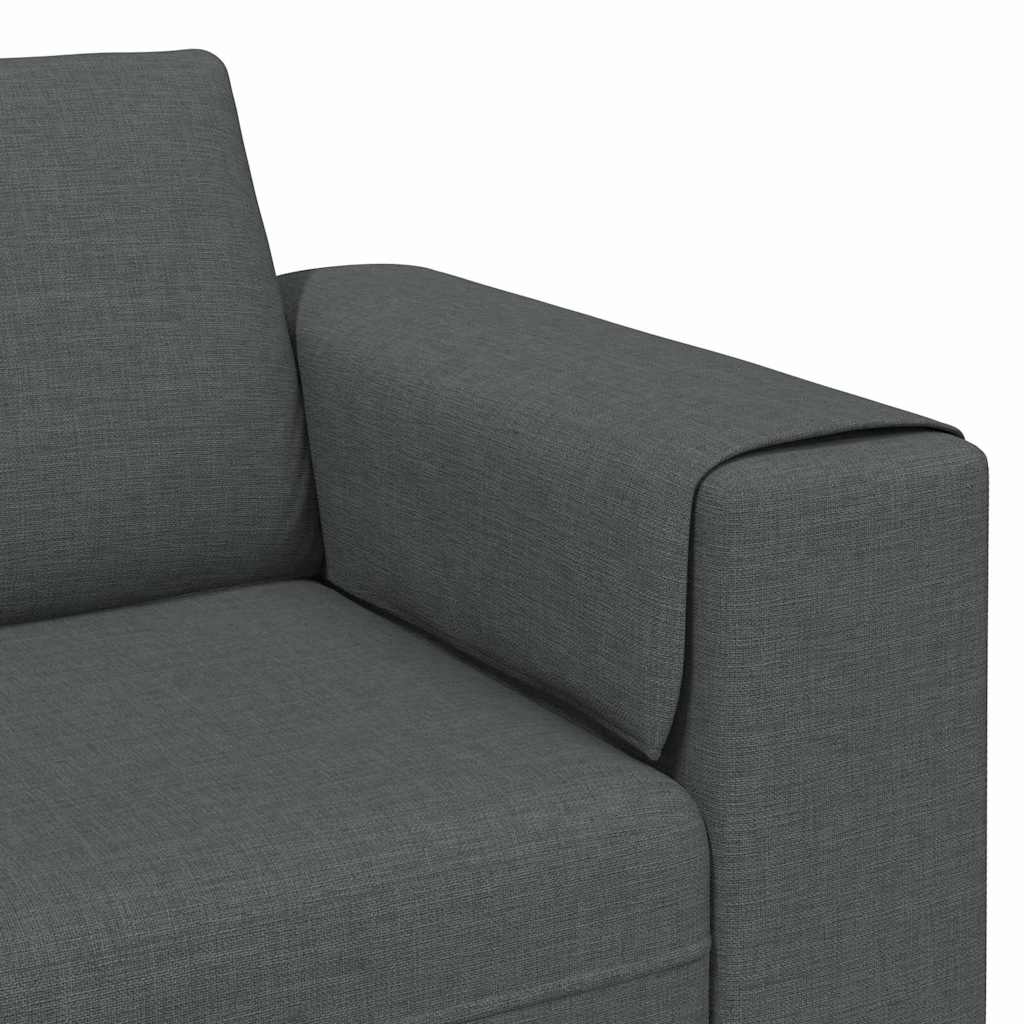 Καναπές σαλονιού Σκούρο Γκρι 250 x 77 x 76 εκ. Πολυεστέρας